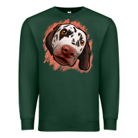 Sports Green dalmatians peach glitter background Premium Sweatshirt - Jasminsmagicworld