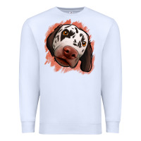 White dalmatians peach glitter background Premium Sweatshirt - Jasminsmagicworld