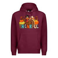 Burgundy thankful Premium Hoodie - MaliasSmallBusiness