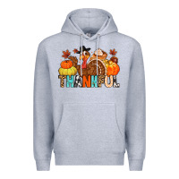 Heather Grey thankful Premium Hoodie - MaliasSmallBusiness