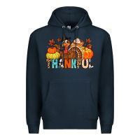 Navy thankful Premium Hoodie - MaliasSmallBusiness