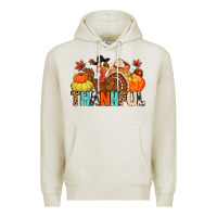 Oatmeal Heather thankful Premium Hoodie - MaliasSmallBusiness