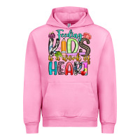 Fuchsia Pink feeding kids is a work of heart Urban Hoodie - Artiststas