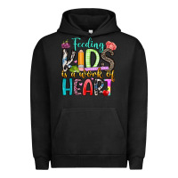 Pigment Black feeding kids is a work of heart Urban Hoodie - Artiststas