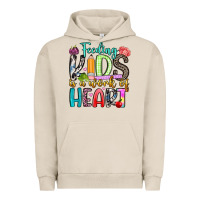 Pigment French Oak feeding kids is a work of heart Urban Hoodie - Artiststas