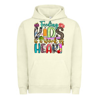 Pigment Pistachio feeding kids is a work of heart Urban Hoodie - Artiststas