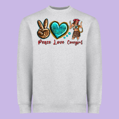 Heavyweight Sweatshirt peace love cowgirl