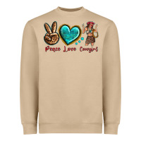 Mushroom peace love cowgirl Heavyweight Sweatshirt - texasbilliewilder
