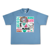 Pebble Blue nurse life Urban Heavy Tee - Zillion Design Studio