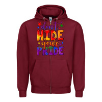 Burgundy don't hide your pride Zipper Hoodie - JahusDesignShop