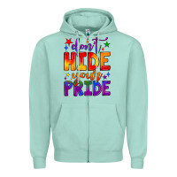 Seafoam don't hide your pride Zipper Hoodie - JahusDesignShop