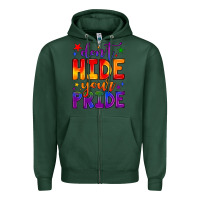 Sports Green don't hide your pride Zipper Hoodie - JahusDesignShop