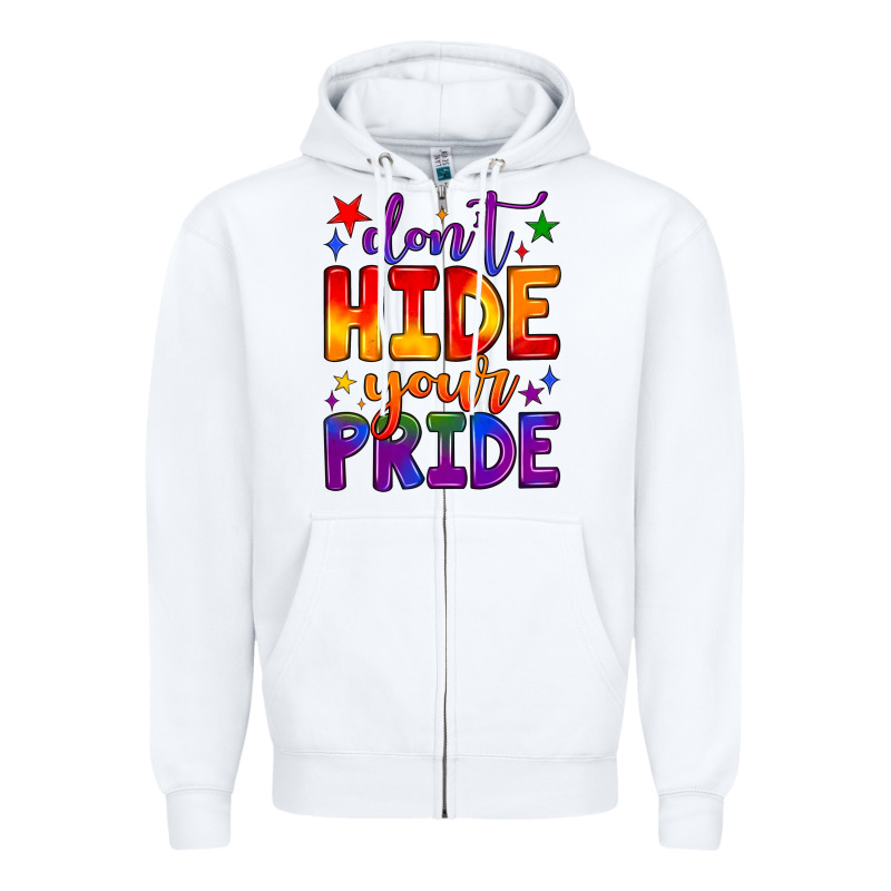 Don't Hide Your Pride Zipper Hoodie by JahusDesignShop | Teevron