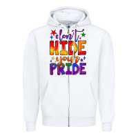 White don't hide your pride Zipper Hoodie - JahusDesignShop
