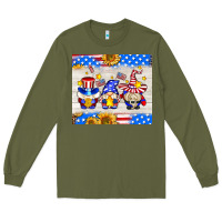 Army Green American gnomes Long Sleeve Tee - AdoDesignShop