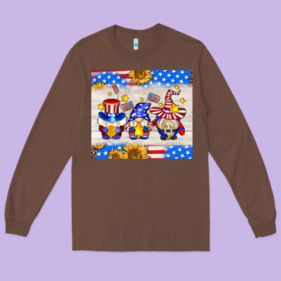 American Gnomes Long Sleeve Tee Designed By Adodesignshop