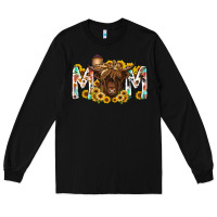 Black mom highland cow Long Sleeve Tee - RacoonDesign