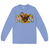 Colony Blue mom highland cow Long Sleeve Tee - RacoonDesign