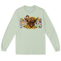 Matcha mom highland cow Long Sleeve Tee - RacoonDesign