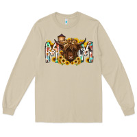 Mushroom mom highland cow Long Sleeve Tee - RacoonDesign