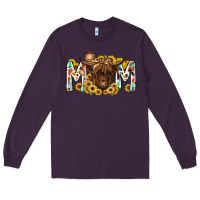 Plum mom highland cow Long Sleeve Tee - RacoonDesign