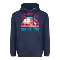 Navy you axolotl questions 80's retro sunset Heavyweight Hoodie - Jasminsmagicworld