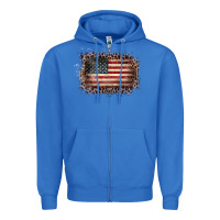 True Royal Old Leopard American Flag Frame Zipper Hoodie - Bettercallsaul