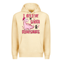 Pina Colada i believe in santa & dinosaurs pink Premium Hoodie - MaliasSmallBusiness