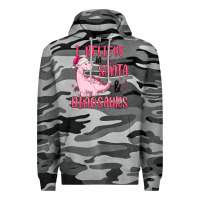 Slate Camo i believe in santa & dinosaurs pink Premium Hoodie - MaliasSmallBusiness