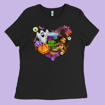 Halloween Ladies Tee Designed By Adodesignshop