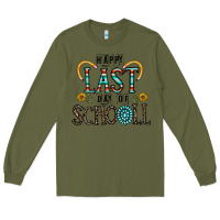 Army Green happy last schopol Long Sleeve Tee - CowhideDigitalArt