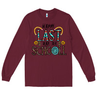Burgundy happy last schopol Long Sleeve Tee - CowhideDigitalArt