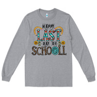 Heather Grey happy last schopol Long Sleeve Tee - CowhideDigitalArt