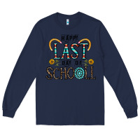 Navy happy last schopol Long Sleeve Tee - CowhideDigitalArt