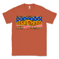 Copper usa flag sunflowers license plate Classic Tee - HRA Design Shop