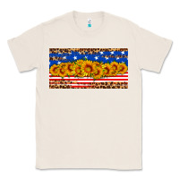 Natural usa flag sunflowers license plate Classic Tee - HRA Design Shop