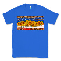 True Royal usa flag sunflowers license plate Classic Tee - HRA Design Shop