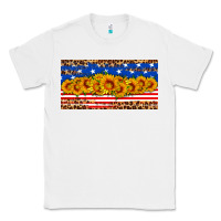 White usa flag sunflowers license plate Classic Tee - HRA Design Shop