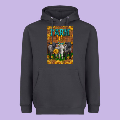 Western Baby Sheeps Farm Life Heavyweight Hoodie Designed By Lillyallendesigns