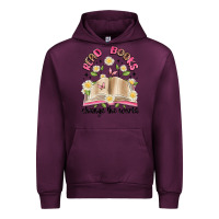 Mauve Wine read books change the world artiststas Urban Hoodie - Artiststas