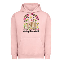 Pigment Salmon read books change the world artiststas Urban Hoodie - Artiststas