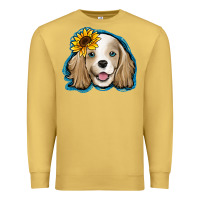 Antique Gold cocker spaniel sunflower Premium Sweatshirt - Jasminsmagicworld