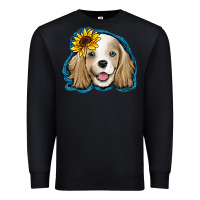 Black cocker spaniel sunflower Premium Sweatshirt - Jasminsmagicworld