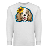 Oatmeal Heather cocker spaniel sunflower Premium Sweatshirt - Jasminsmagicworld