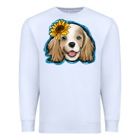 White cocker spaniel sunflower Premium Sweatshirt - Jasminsmagicworld