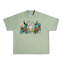 Oil Green mom with bull skull Urban Heavy Tee - texasbilliewilder