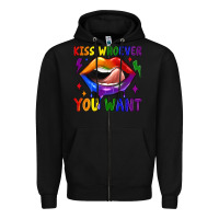 Black kiss whoever you want Zipper Hoodie - JahusDesignShop