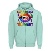 Seafoam kiss whoever you want Zipper Hoodie - JahusDesignShop