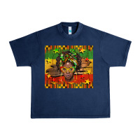 Navy juneteenth black women  tumbler Urban Heavy Tee - BarkalooDesign