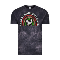 Cloud Black soccer rainbow Vintage Tee - Zillion Design Studio